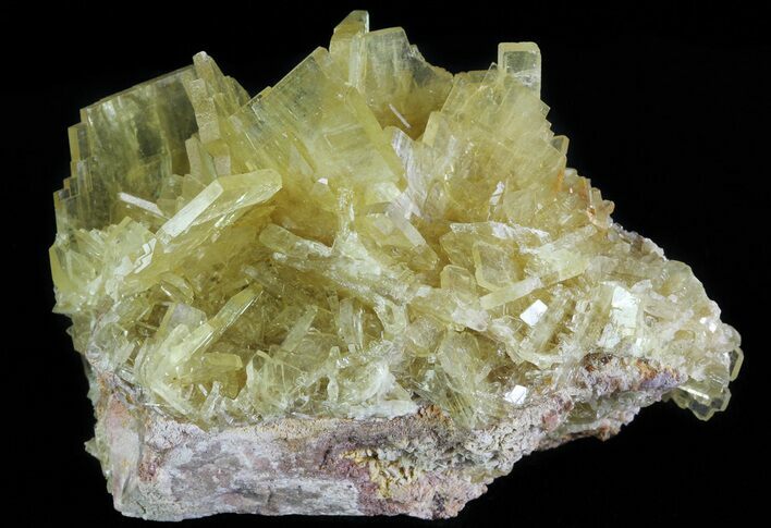 Yellow Barite Crystal Cluster - Peru #64139